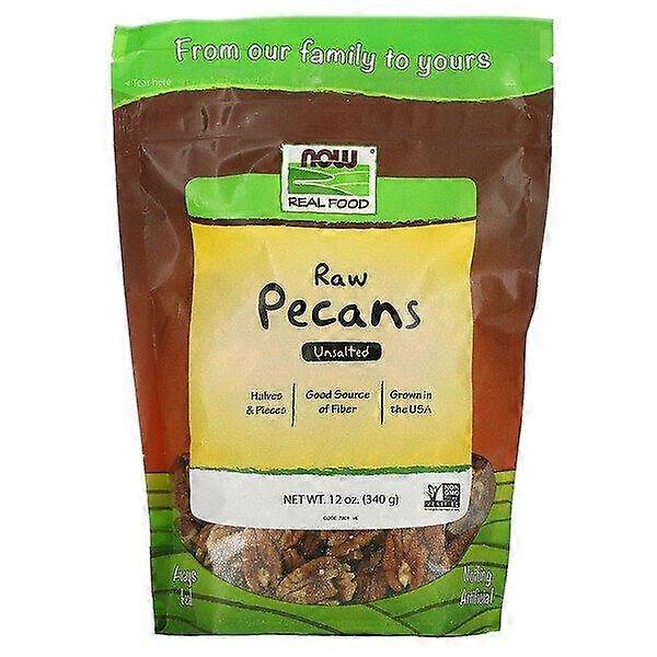NOW Foods, Real Food, Raw Pecans, Unsalted, 12 oz (340 g)