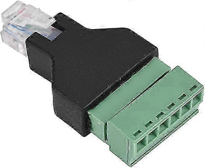 Cable Audio Adapter, Ethernet Rj12 6p6c Male To 6 Pin Screw Terminals Adapter Connector