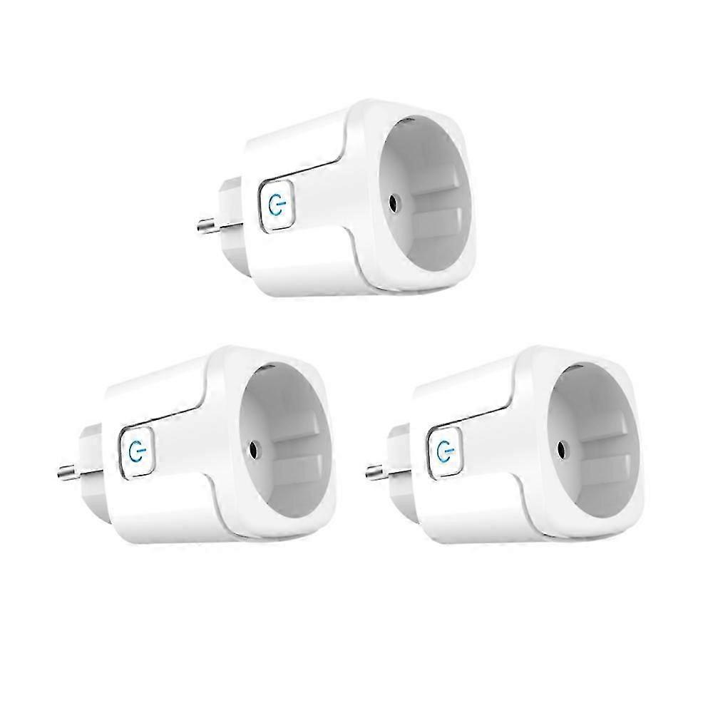 3pcs 20A Tuya WiFi EU Smart Plug 220V Power Monitor Wireless Socket for Alexa
