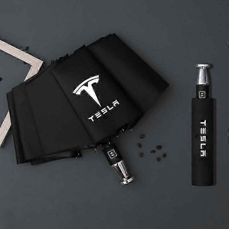 Paraguas automático con logotipo de 10 varillas, resistente al viento y a la lluvia