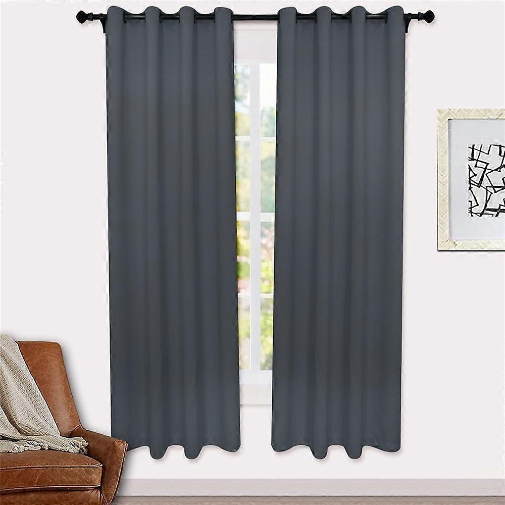1.3x2.13m High Blackout Solid Color Bedroom Curtains with Eyelets
