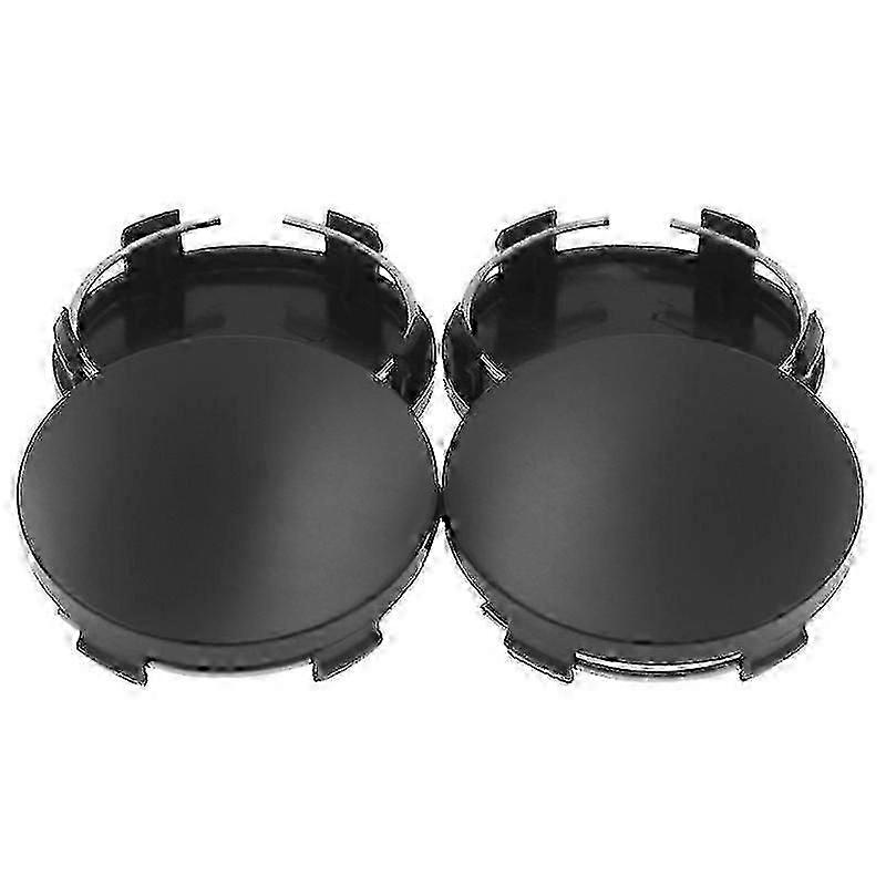 Set of 4 Universal 60mm Wheel Hub Caps in Black for Custom Car Modifications and Rim Protection