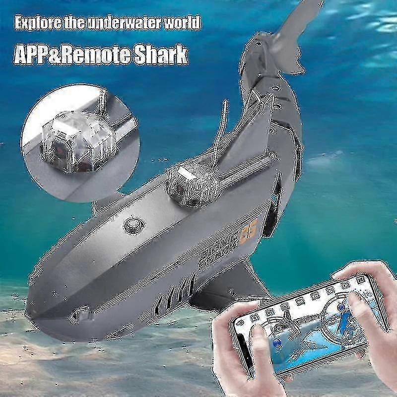 App Rc Shark Robot Toy With Camera Hd Wif Fpv Electric Waterproof Animals Submarine Fish Machine Simulation Toys For Children