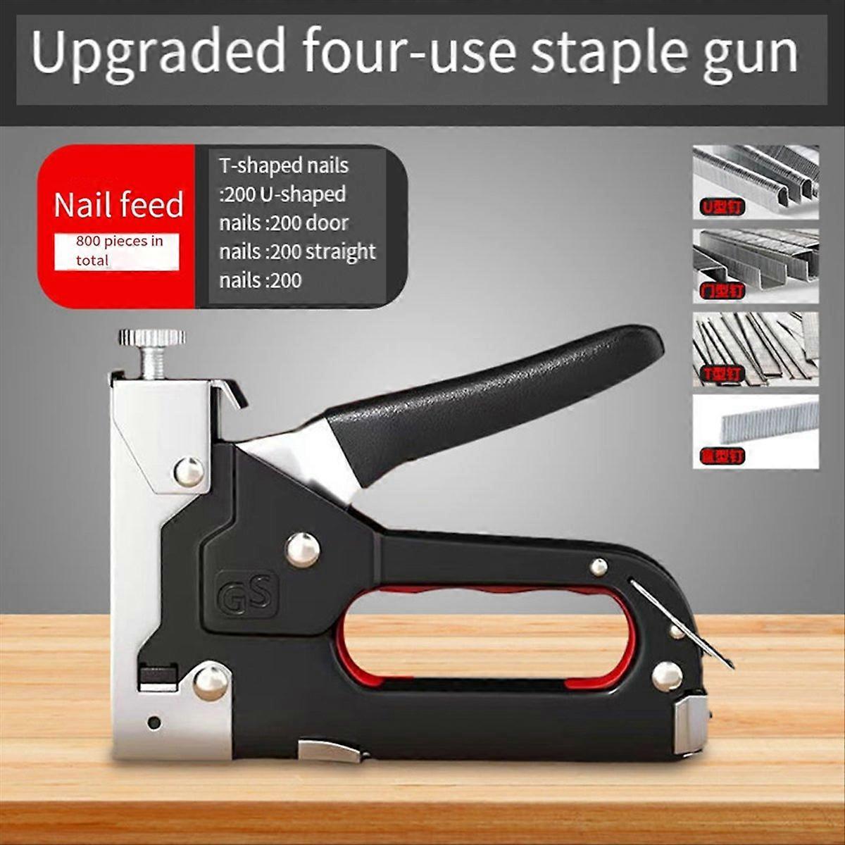 4 en 1 clouage manuel construction agrafeuse agrafe à usage intensif travail du bois avec 800 outils de menuiserie à domicile