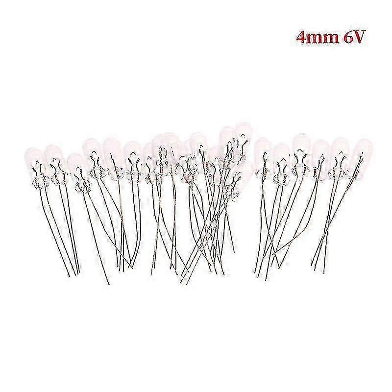 20pcsミニチュア3/4mm 6v 12vランプ電球エジソン白熱フィラメントライス