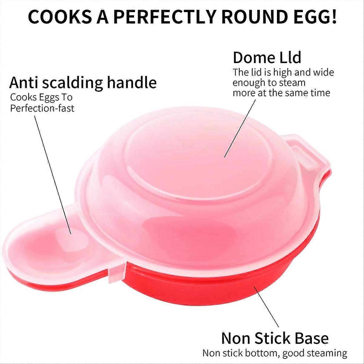 2 Sets Microwave Egg Cooker,1 Minute Fast Egg Hamburg Omelet Maker Kitchen Cooking Tool