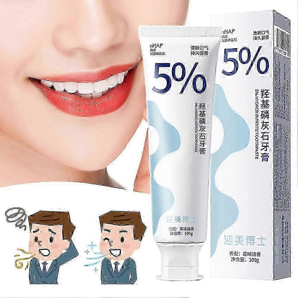 5% Hydroxyapatite Toothpaste - Whitening Toothpaste, Naturally Whitens Teeth Without Harsh Chemicals, Remove Coffee Tea Stains Toothpaste