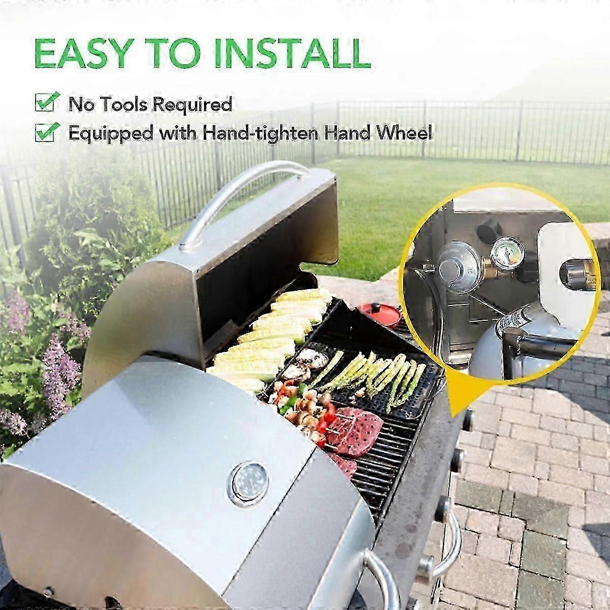 2025 New Upgraded Propane Tank Gauge Level Indicator, LP Tank Gauge for 5-40 lb Propane Tank with QCC1 Connection, Suitable for Cylinder, BBQ Gas Gril