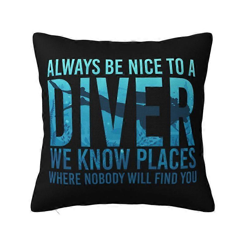 c634ダイバースキューバダイビングスロー枕カバー家の装飾3Dプリントダイビング引用符ソファクッションカバーポリエステル居心地の良い枕カバー抱き枕kjs634