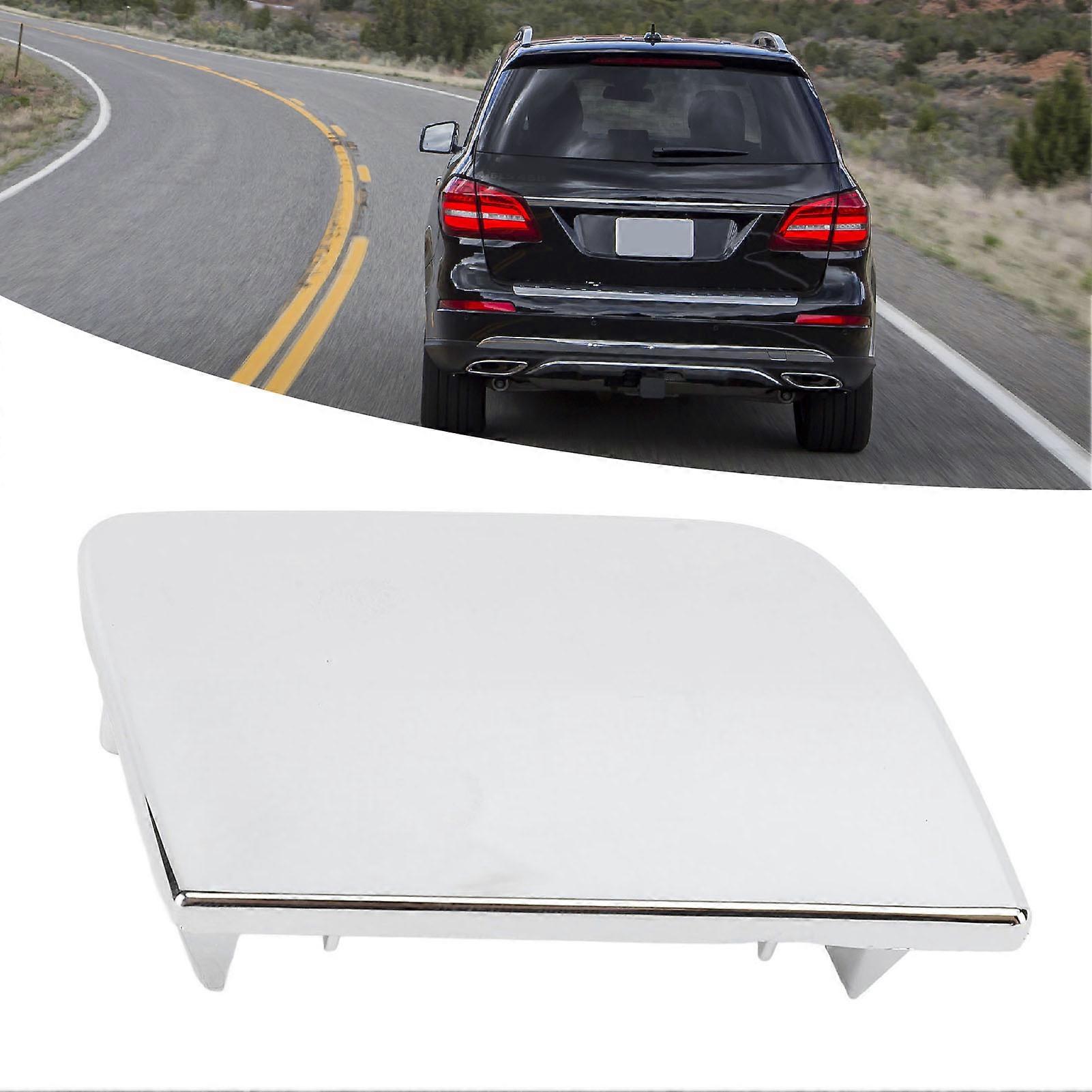 Rear Bumper Tow Hook Cover ABS Chrome Dust Resistant 1668852323 Towing Hook Eye Lid for GLE-Class W166 2016 to 2018 