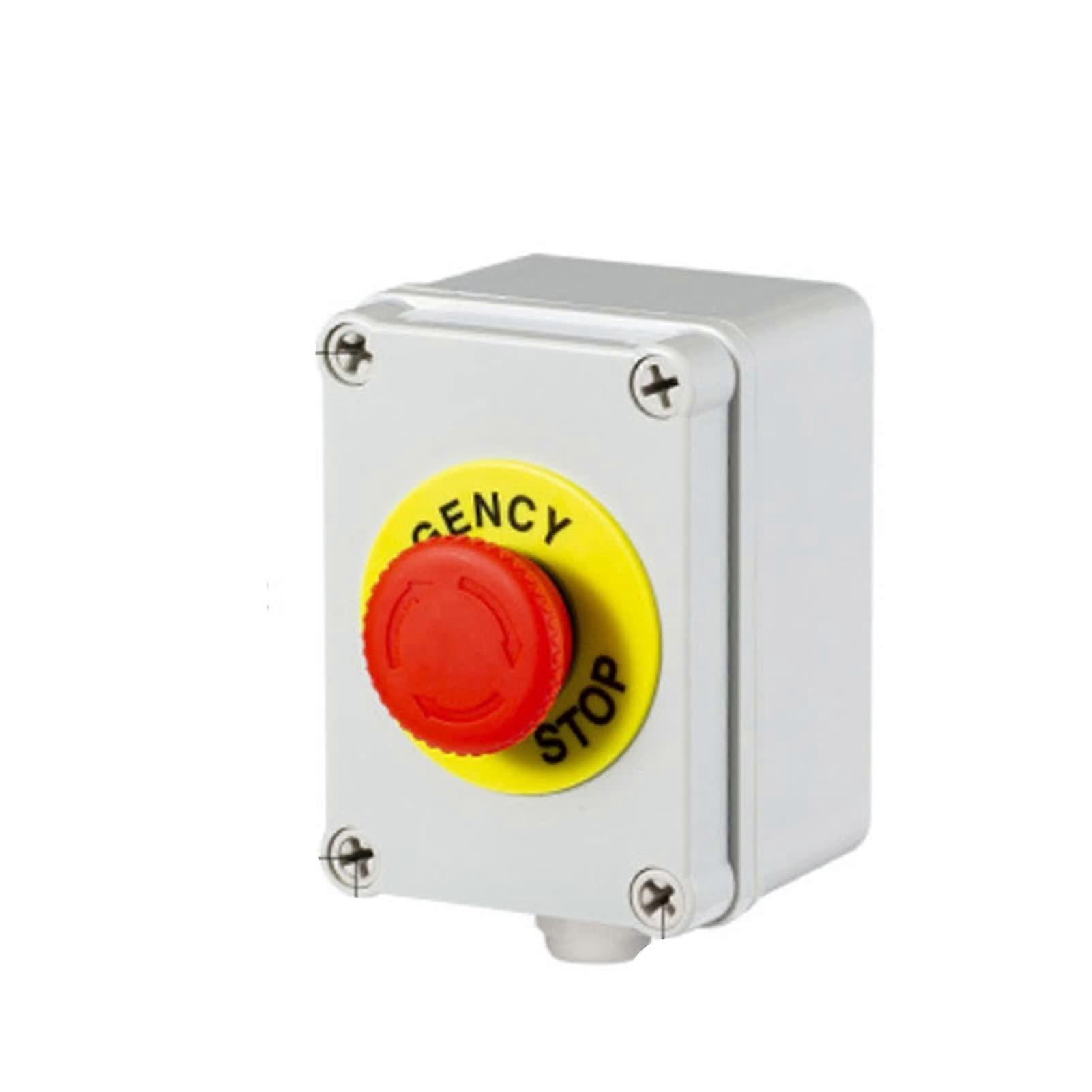 Button Box Indoor Outdoor Emergency Stop Start Switch With Power Reset Alarm For Iron Door Elevator Motor Electrical Control Box