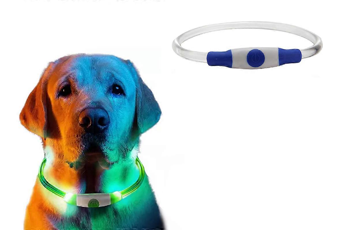 LED Light Up Pet Dog Collars USB Rechargeable Pet Collar Adjustable