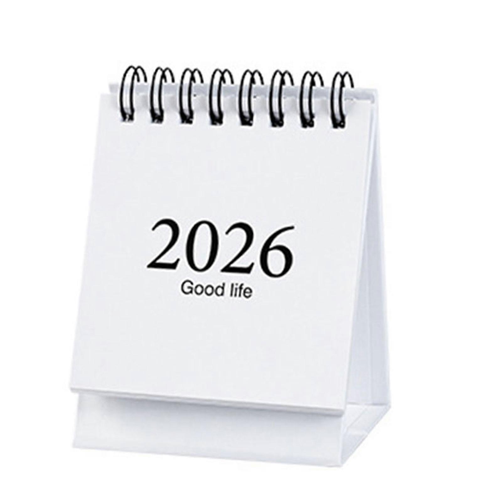 Portable 2026 Desk Calendar 19 Month Calendar Planner from 01/2026 to 07/2027 For Notes Appointment Task Plan  White