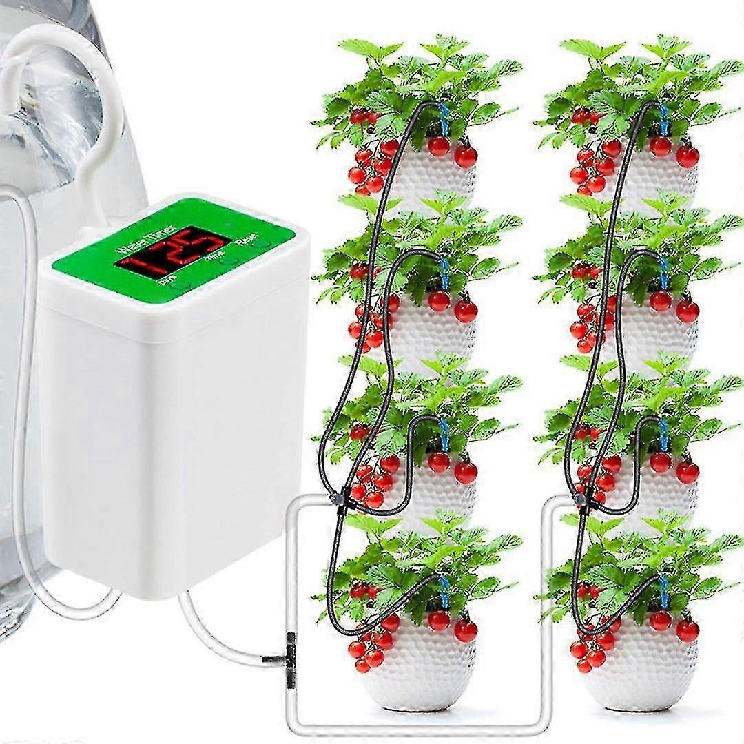 Automatic plant watering system for potted plants with 4 drippers