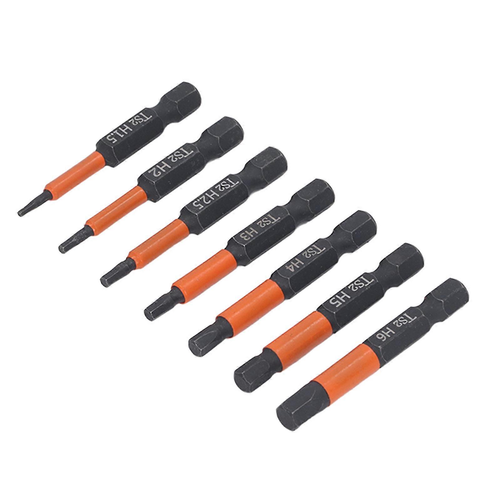 7Pcs Hex Drive Bit Magnetic Steel Hex Socket Screwdriving Power Insert Drill Bit Set