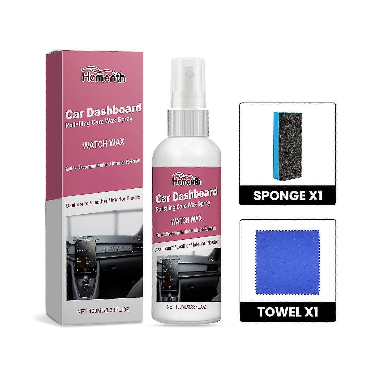 car dashboard polishing care wax spray