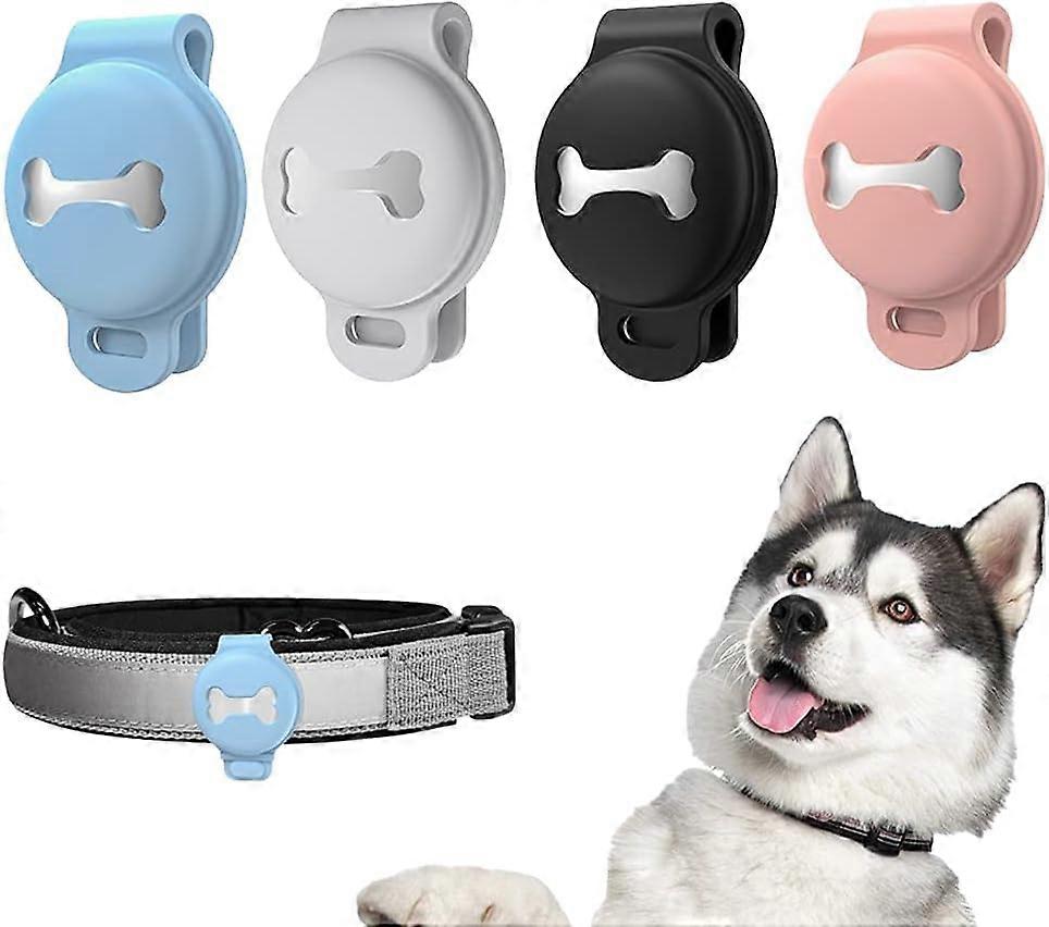 Silicone Case Compatible with Apple Tracker for Pet Collar – Secure Dog Collar Clip Holder for GPS Tracking Device – Anti-Loss  Dustproof  Soft Sili