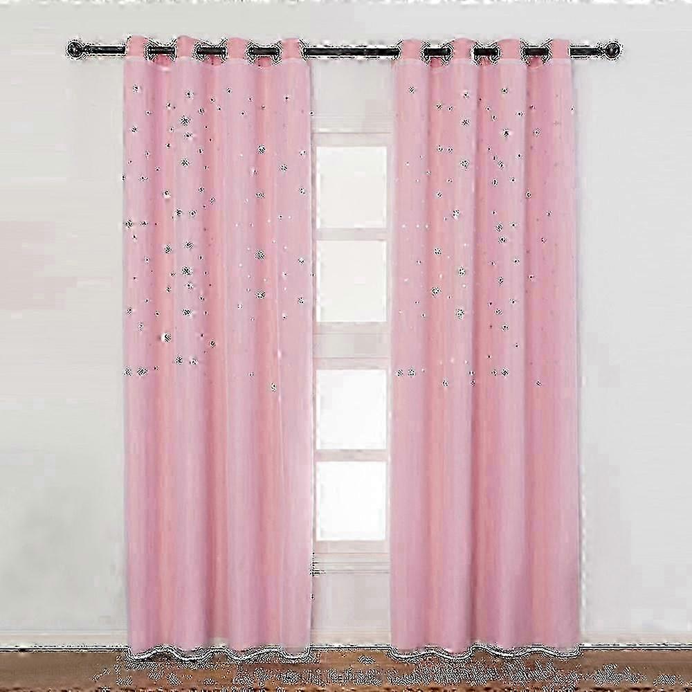 Star Shape Hollow Double Layer Blackout Curtains
