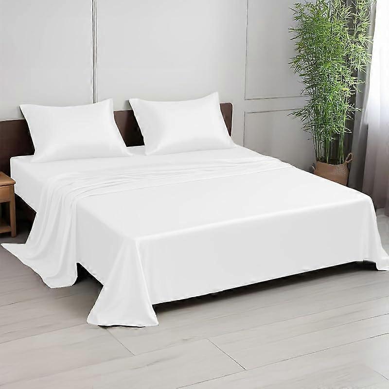 3 Piece Bed Sheet Set Single Cotton 800 Thread Count Fitted Sheet Flat Sheet 2 Pillowcases 50x75