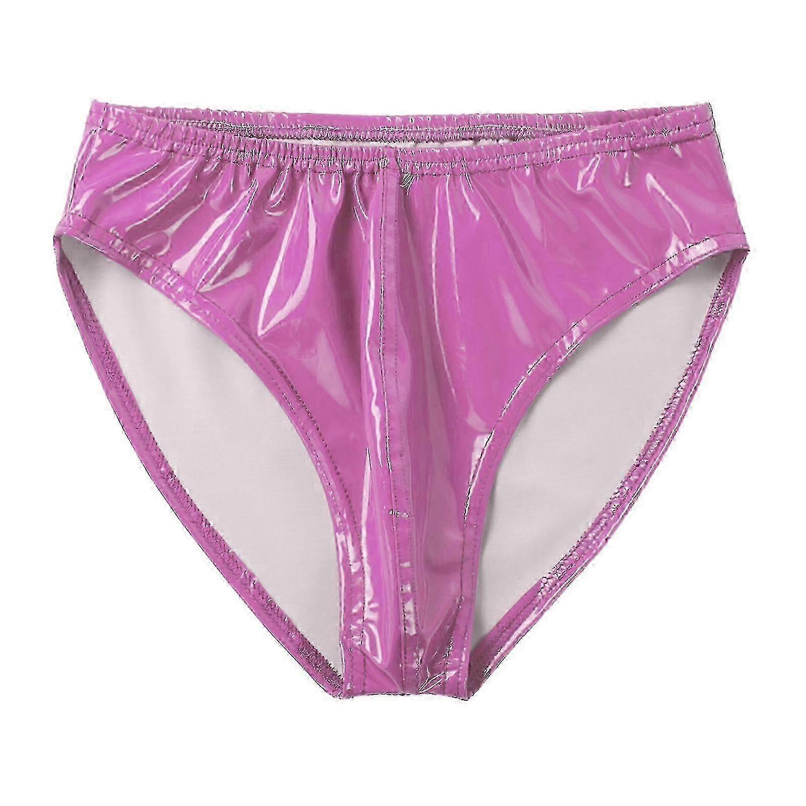 Miesten klubialusvaatteet, joissa on märkä ilme ja kiiltonahkahousut