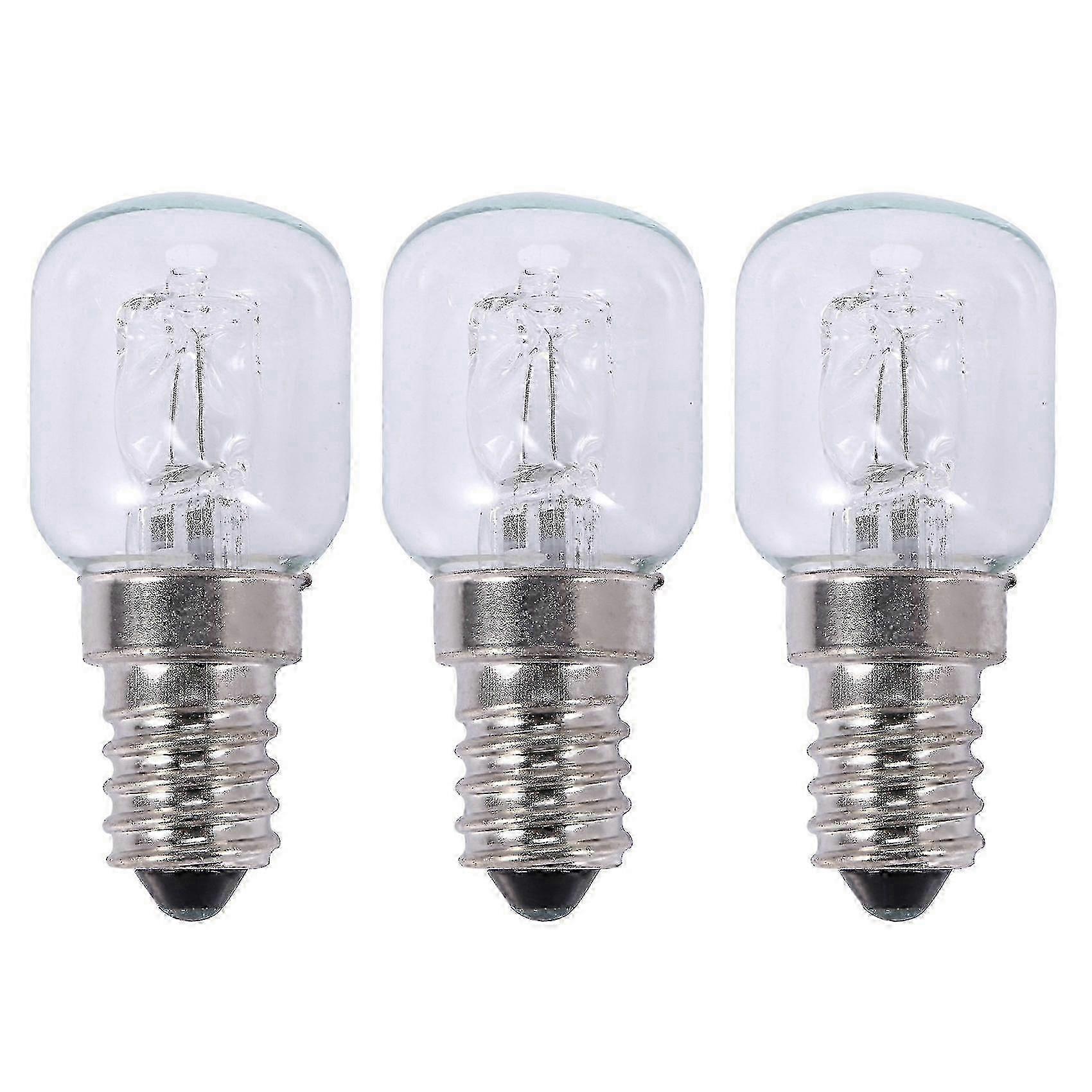 3x E14 Halogen Quartz Oven Bulb 25w, 250v, 500 Degrees High Temperature