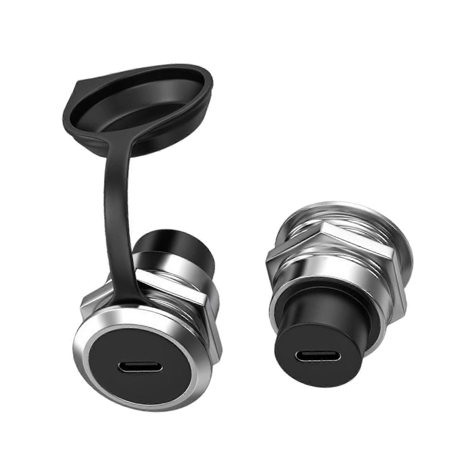 2PCs USB3.0 Through Sockets Adapters High Conductivity Zincs Alloy Construction Space Saving Design For Permanent Mounting Multicolor