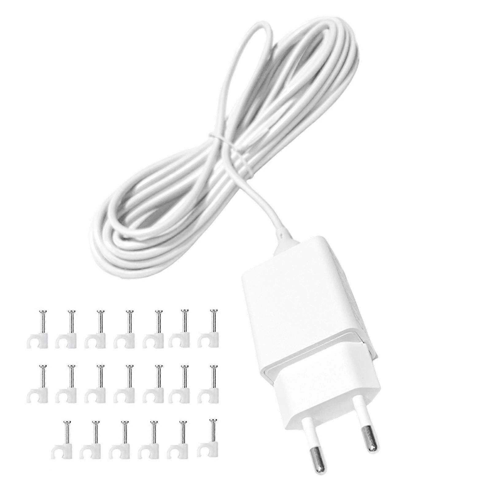 Power Cable for Nest Camera Weatherproof Charge Cable Flat Power Cord Provide Continuous Stable Power Supply Multicolor