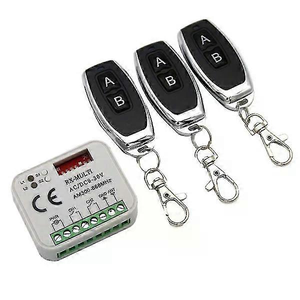Garage Door Remote Receiver 433 868mhz Rx Multi 300-900mhz Ac/dc 9-30v Receiver With Remote Control-MEINI [DB] yc
