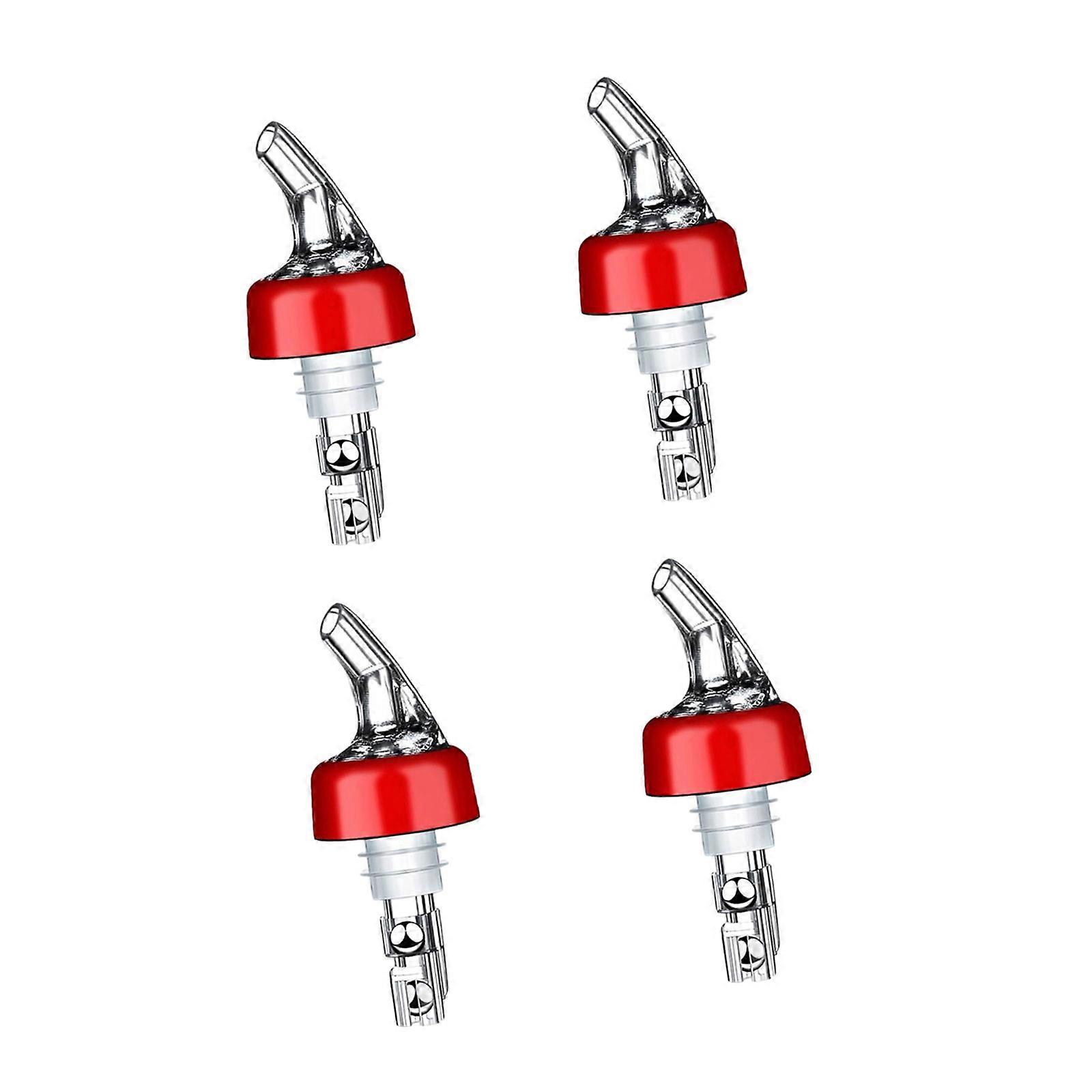 Multipurpose Liquid Dispenser with Steel Ball Ergonomic Build Quick Oxidation Function Measured Wine Pour Spout  Red