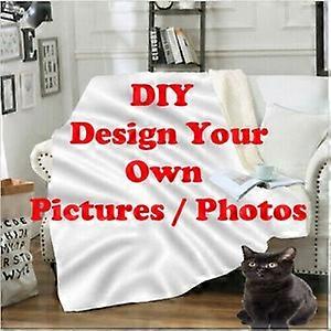 DIY Custom Design 3D Print Pattern Blankets Throw Sofa Fleece Teens Travel Quilt