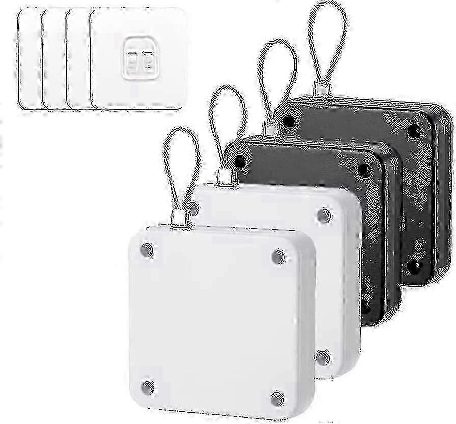 New 4-Piece Automatic Door Closer Kit for Sliding Doors - No Drilling, Drawstring & 1000g Pull Force, Transparent Viewing Window