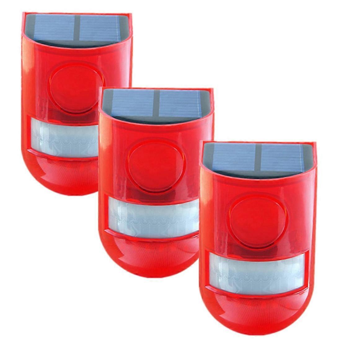 Solar Strobe Light with Motion Sensor Alarm Sound Security Siren