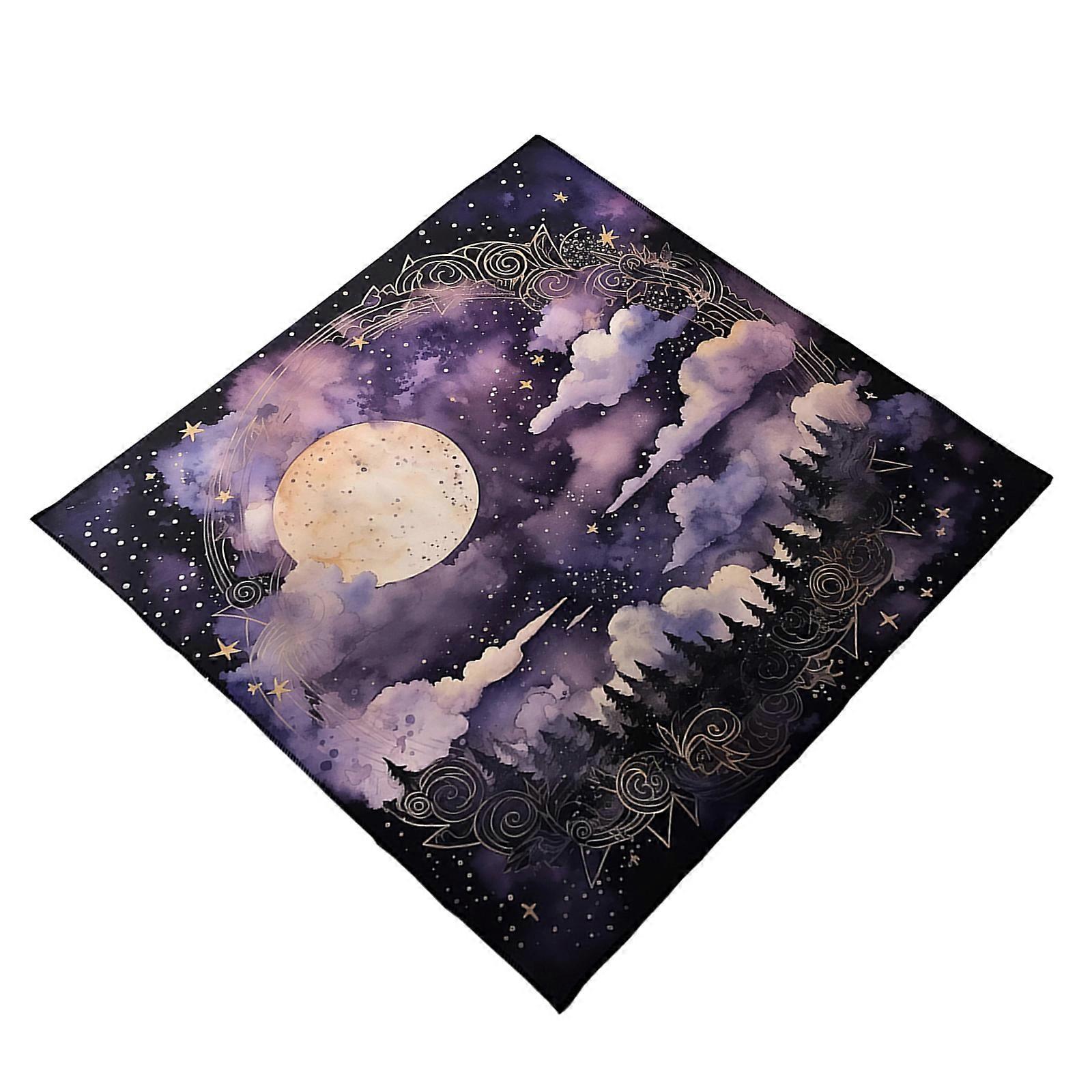 Square Shape Witchcraft Divination Mat Altar Tablecloth Board Game Card Pad Runes Table Cloth Mysterious Board Game Mat  75x75cm