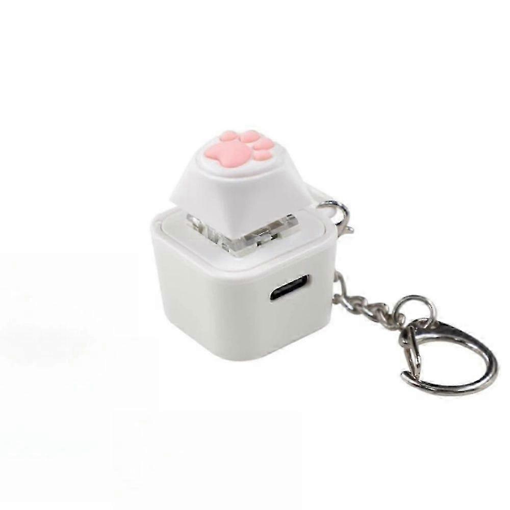 Croaking Frog Keychain,Rechargeable Stress-Relieving Clicky Keyboard p