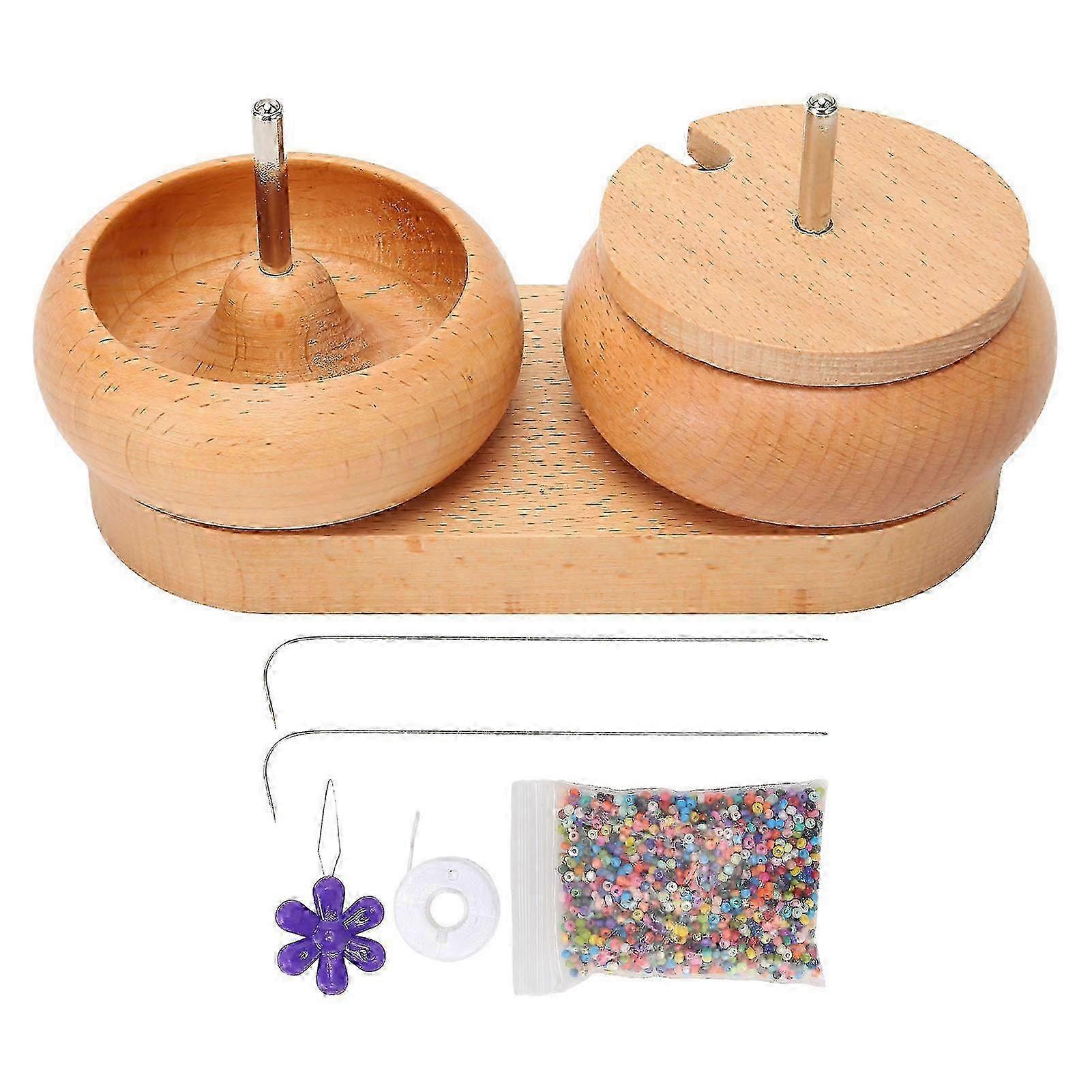 حبة الدوار السلطانية مصقول غطاء الخشب رمح معدني مستقرة بيضاوي قاعدة صانع حبة لصنع المجوهرات DIY