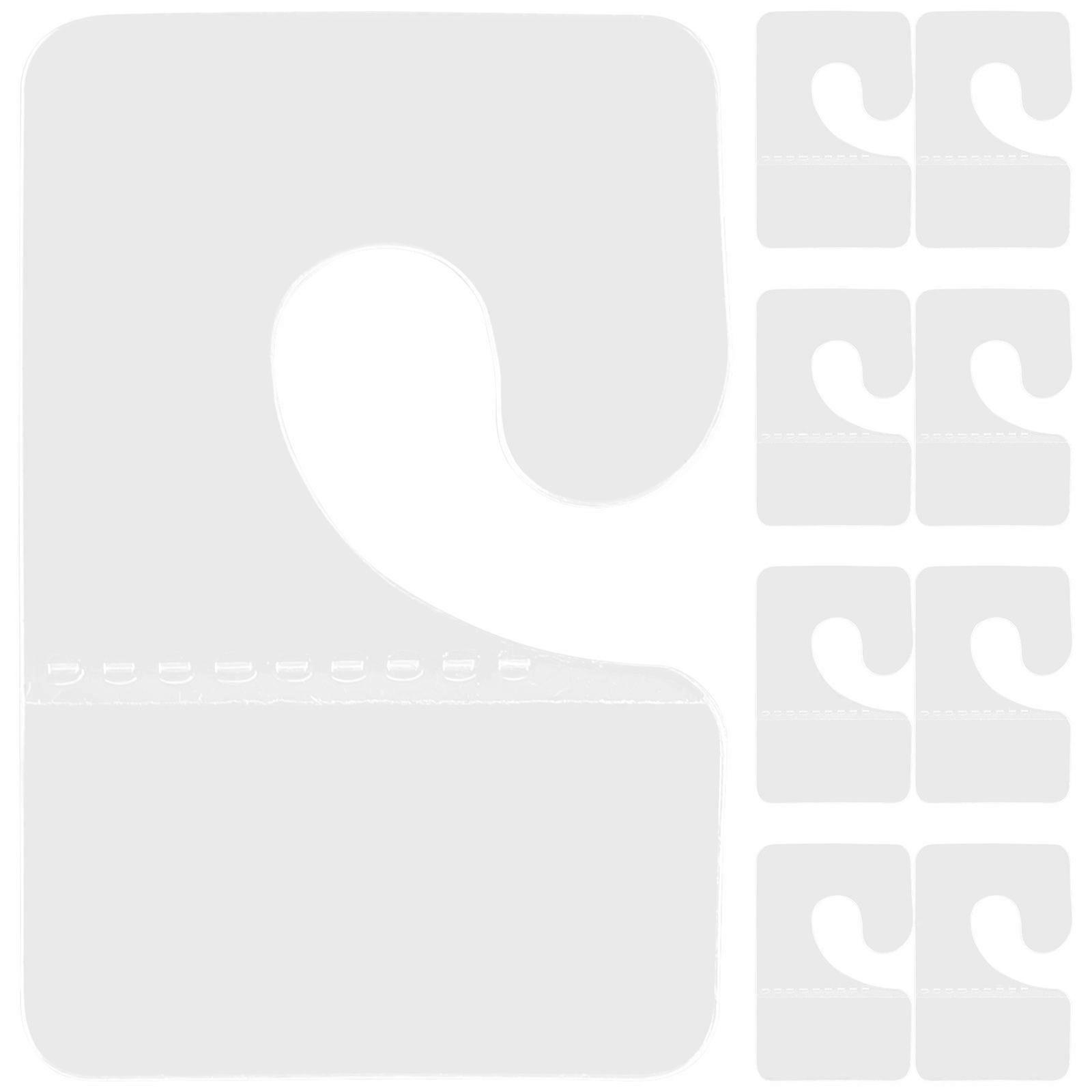 100pcs Clear Sticky Hanging Tabs Self Adhesive Hang Tabs PVC Tag Hook for Retail Display