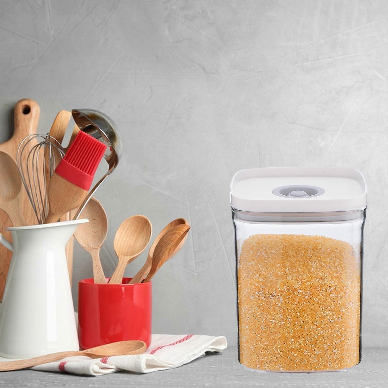 Fall Savings! WJSXC Airtight Food Storage Containers with Lids, One-Touch Control, Stackable Dry Cereal Container Set for Pantry, Snacks, Coffee,