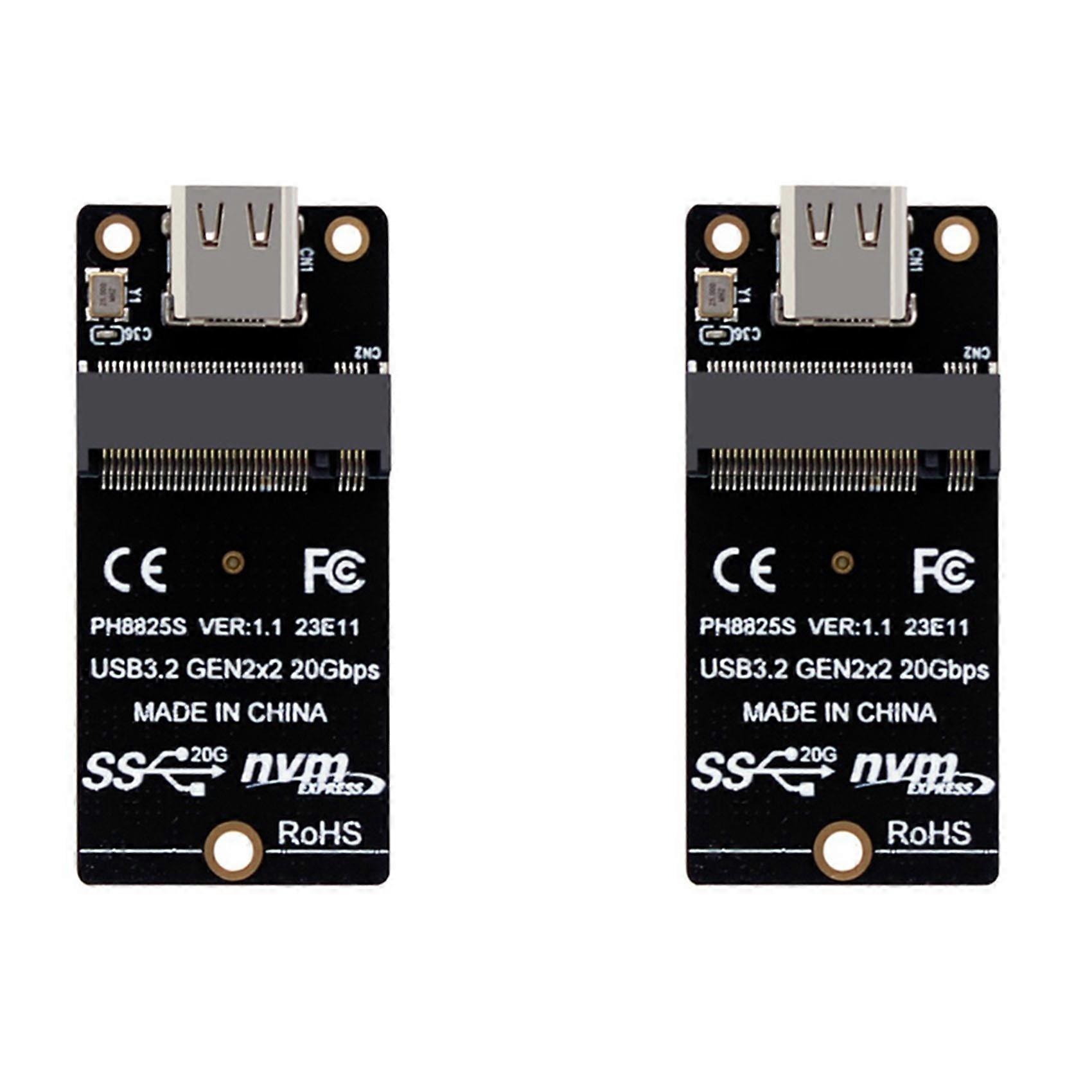 2X NVME to USB 3.2 Type-C Adapter M2 NVME SSD Adapter ASM2364 USB 3.2 GEN2 X2 20Gbps Support M2 Nvme SSD 2230/42/60/80