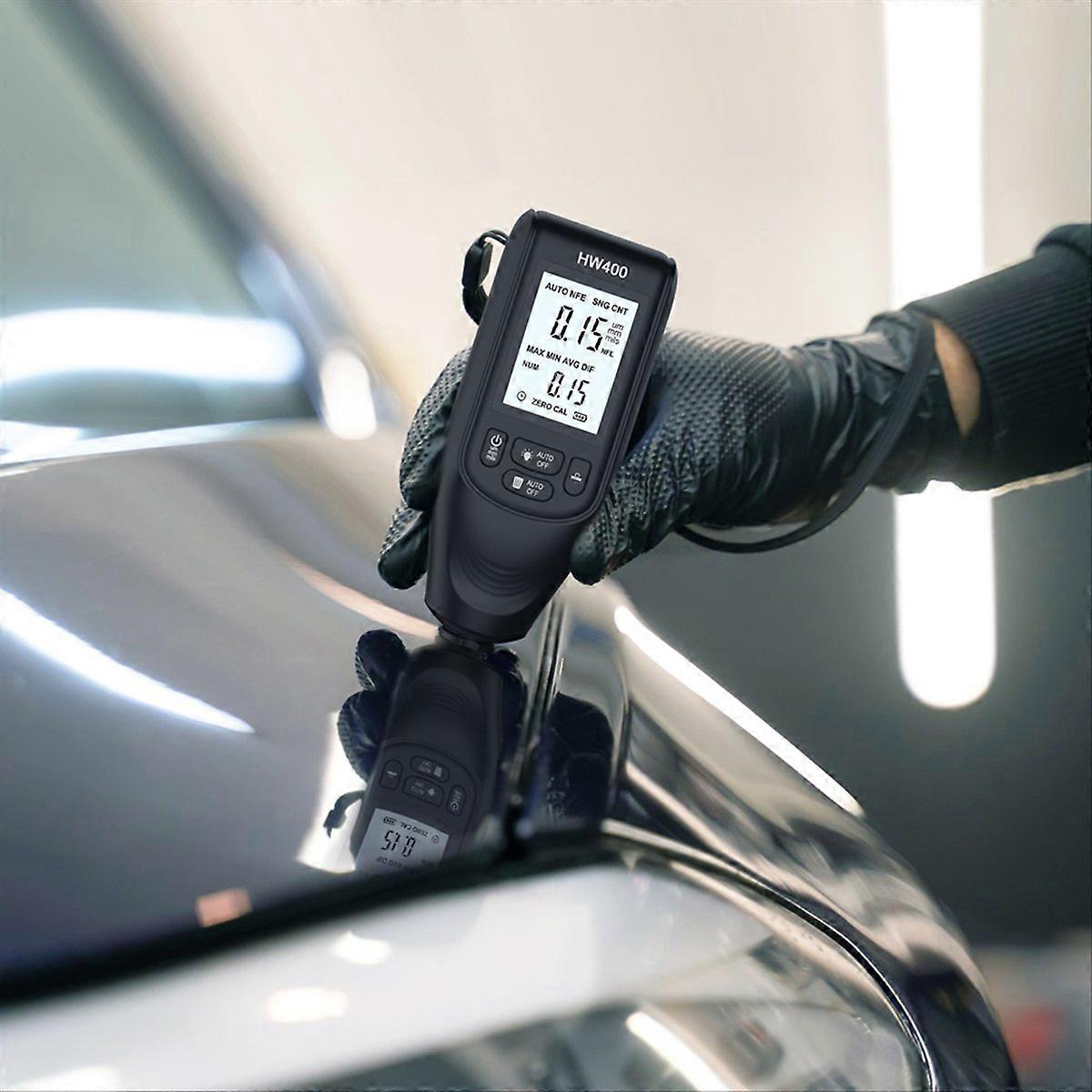 Automatic HW400 Car Paint Thickness Gauge 0-2000UM Black