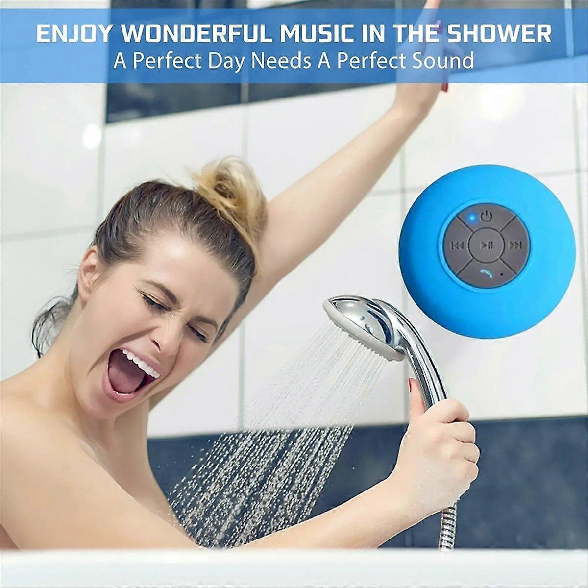 Bathroom Wireless Bluetooth Speaker Suction Cup White