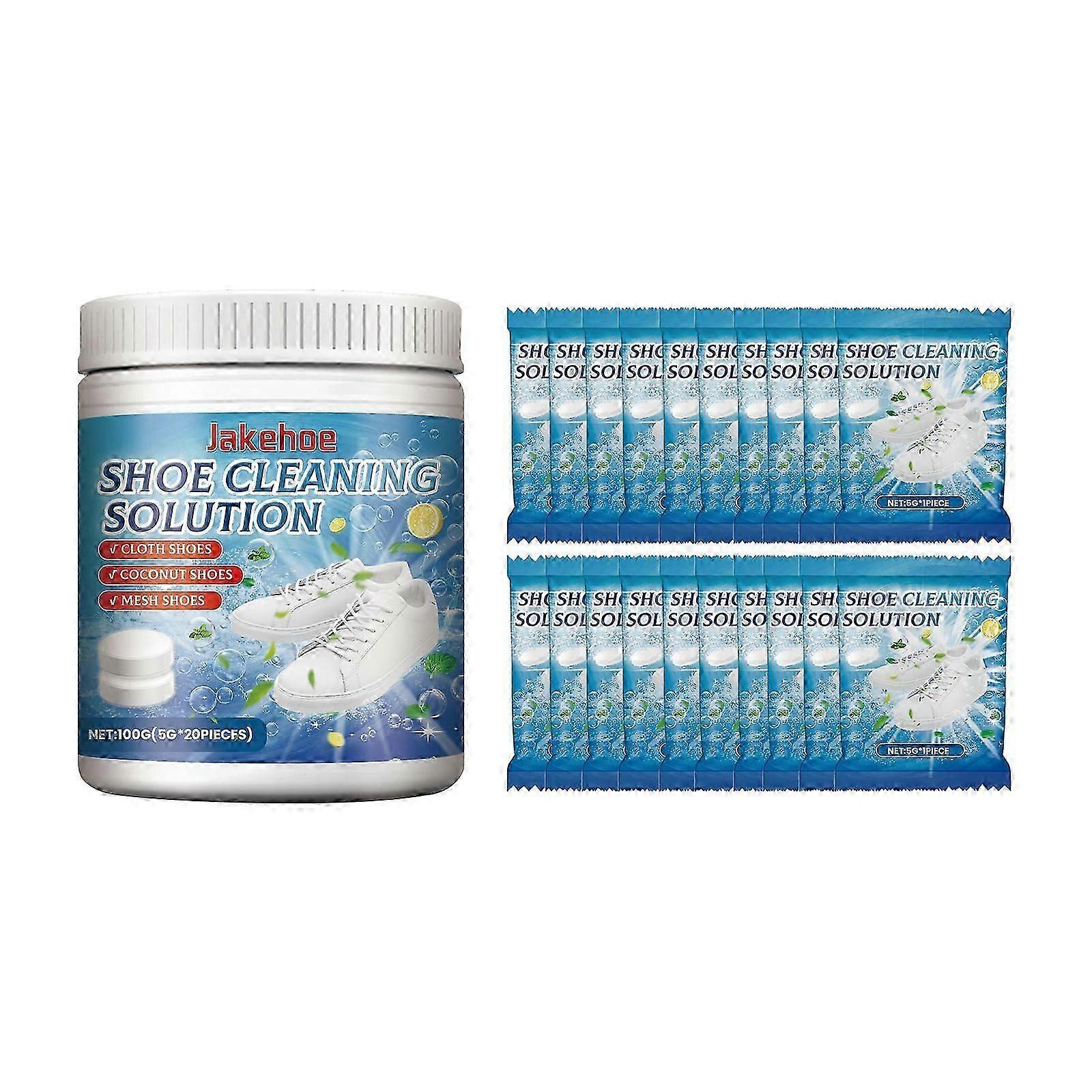 Effervescent White Shoe Cleaner Tablets  Fast, Safe, Removes Yellow Stains