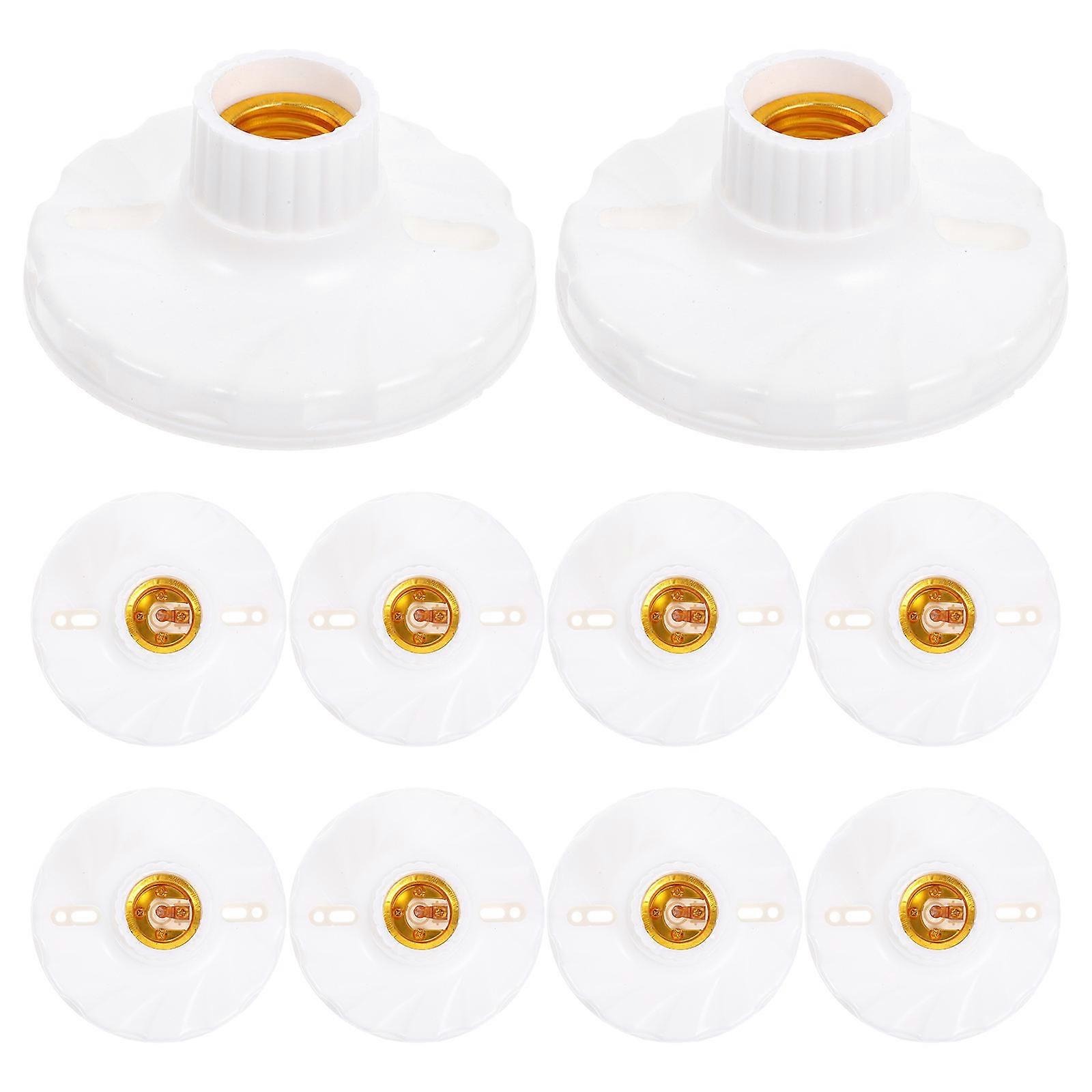 White Flame Retardant Lamp Socket for Pendant Lights with 10Pcs Set