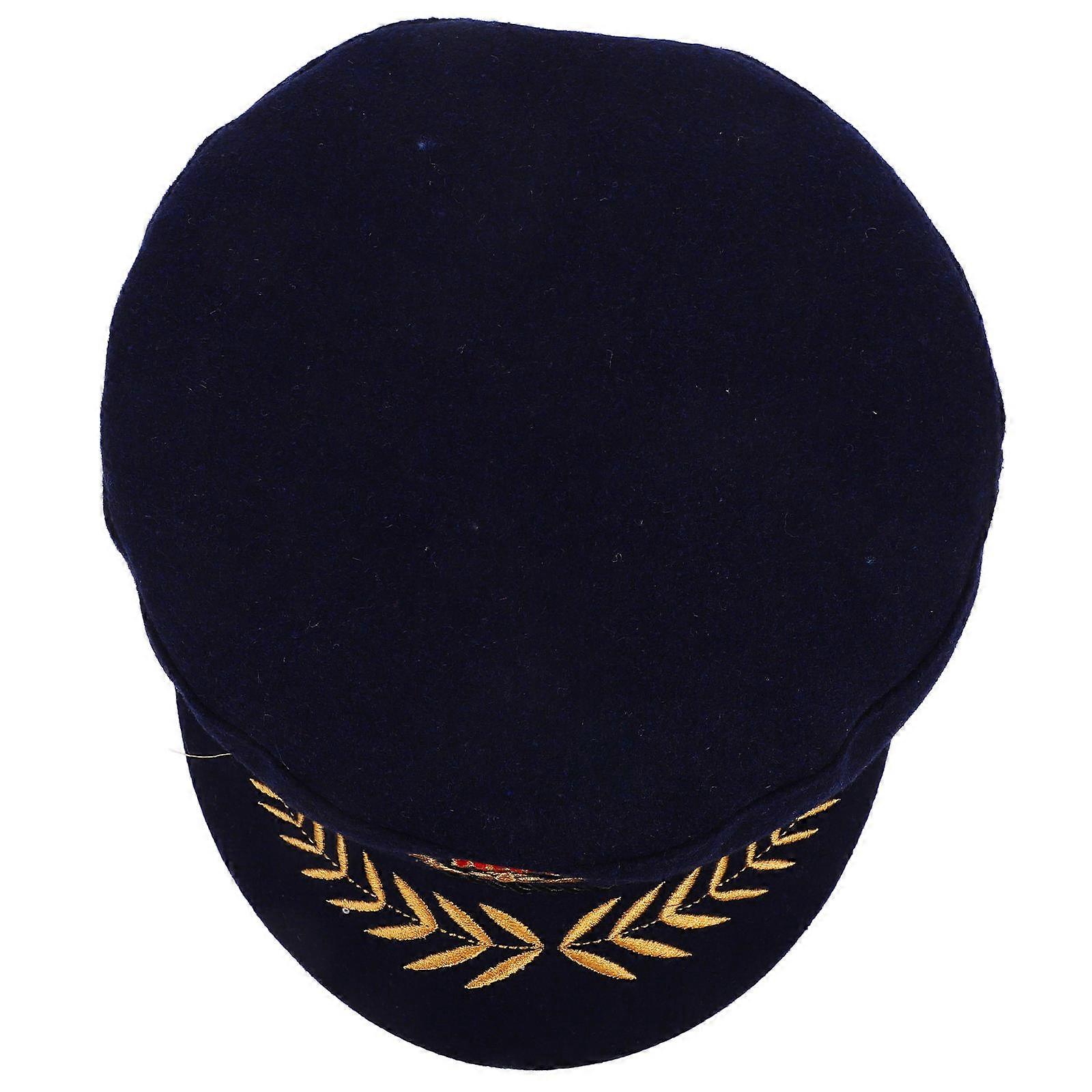 Sailor Hat Cosplay Captain Hat for Decor Dark Blue Durable Material