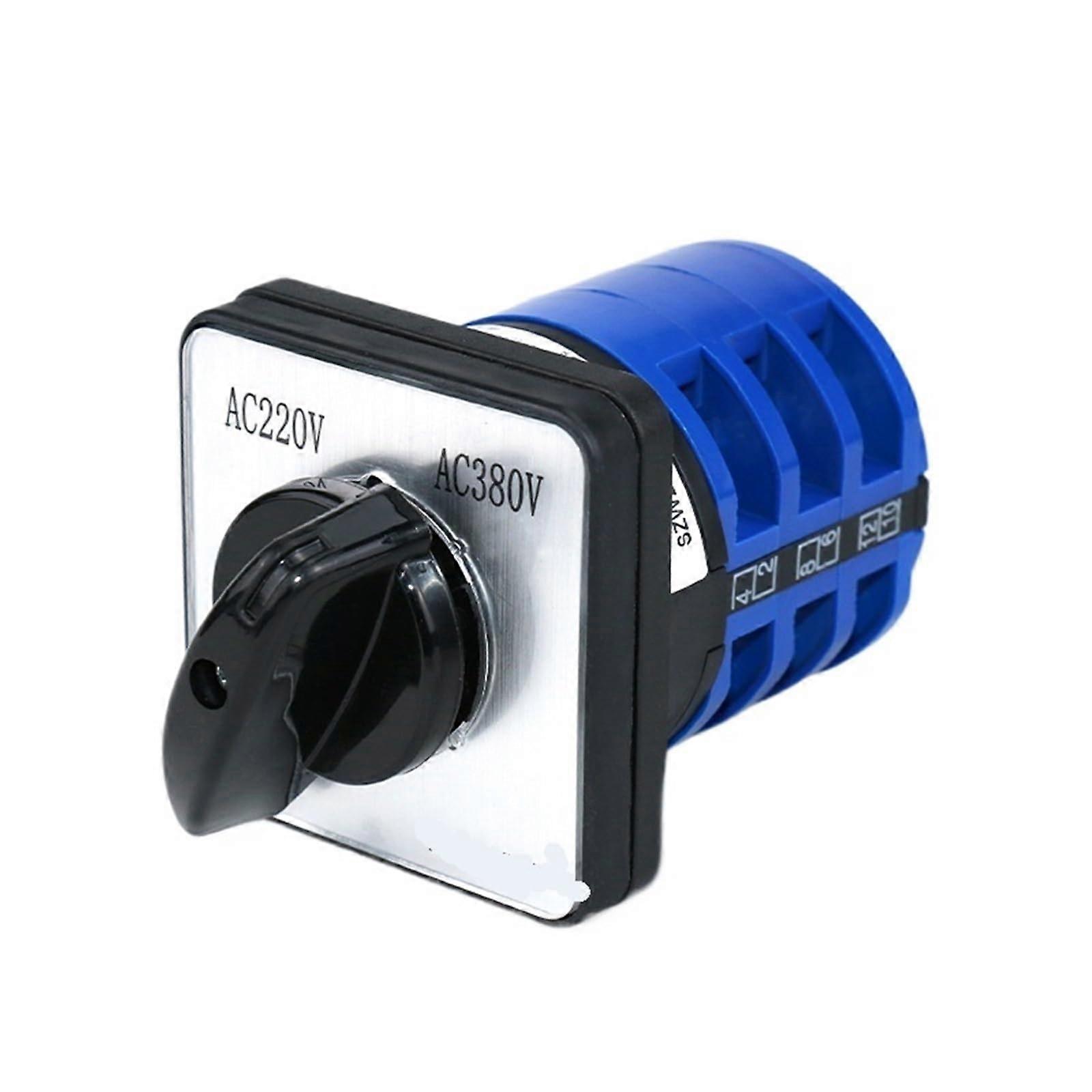 Rotary Cam Switch 32A 3 Phase 12 Terminal 2 Position Selector for 660V  Current Changeover