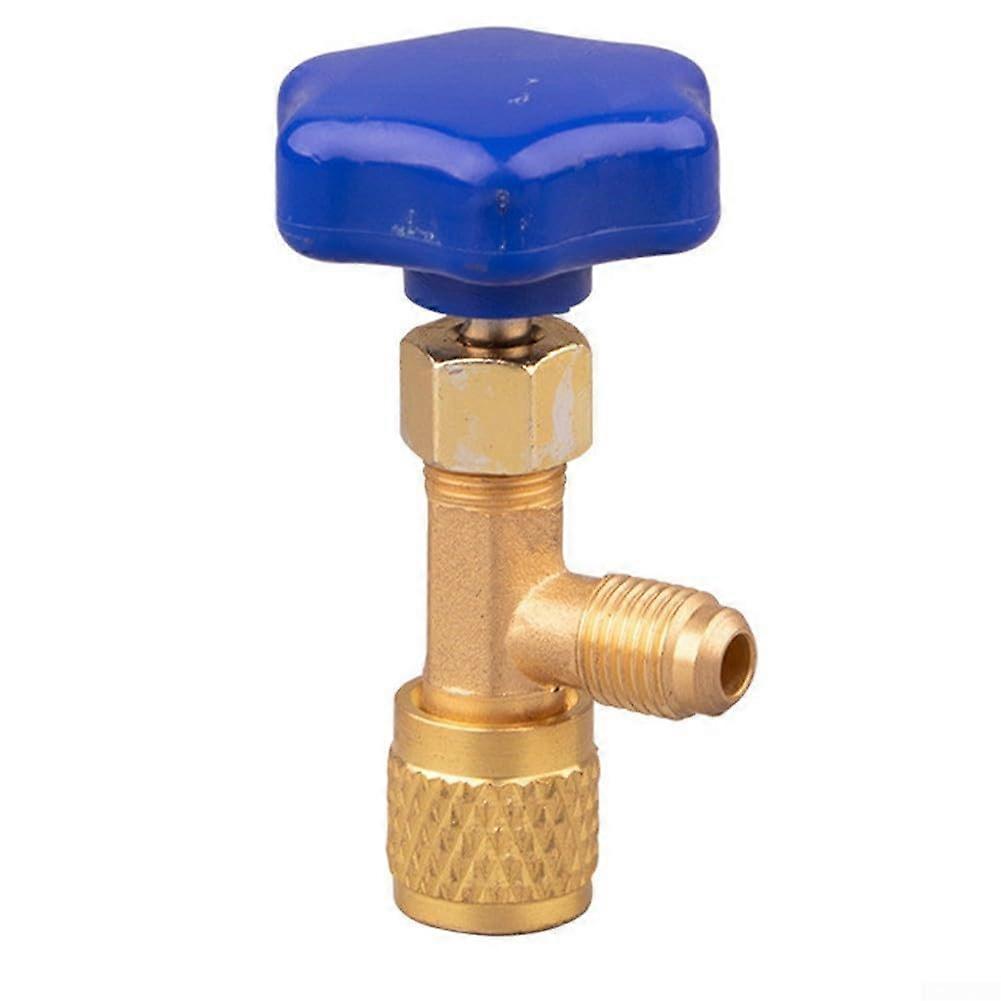 Brass 1/4 SAE Refrigerant Can Tap Valve for R134a R22 R410A LeakProof MultiValve