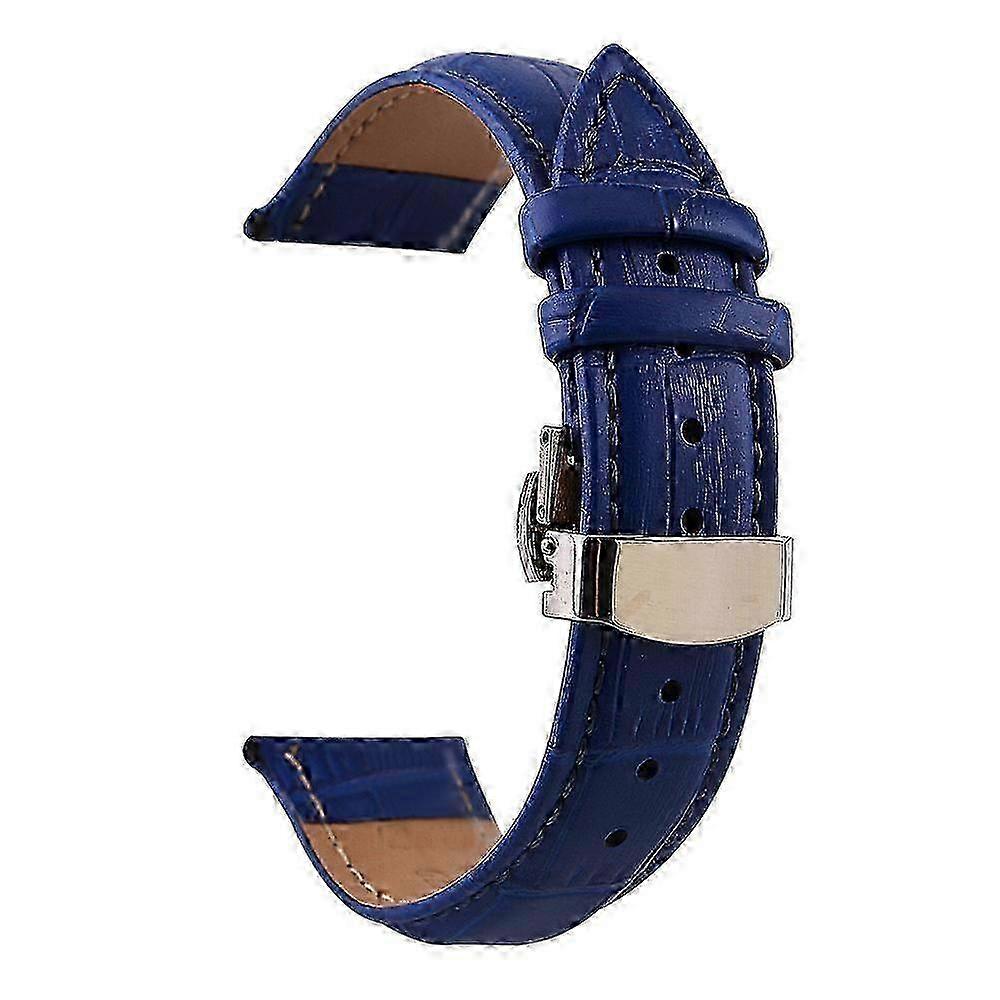 Universal Leather Strap with Butterfly Buckle for Timex Watch Replacement