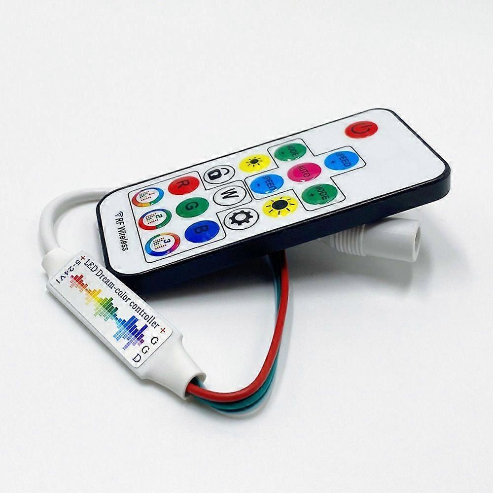 3Pin Music Led Controller 17Keys Mini RF Remote Controller for WS2812B WS2811 5050