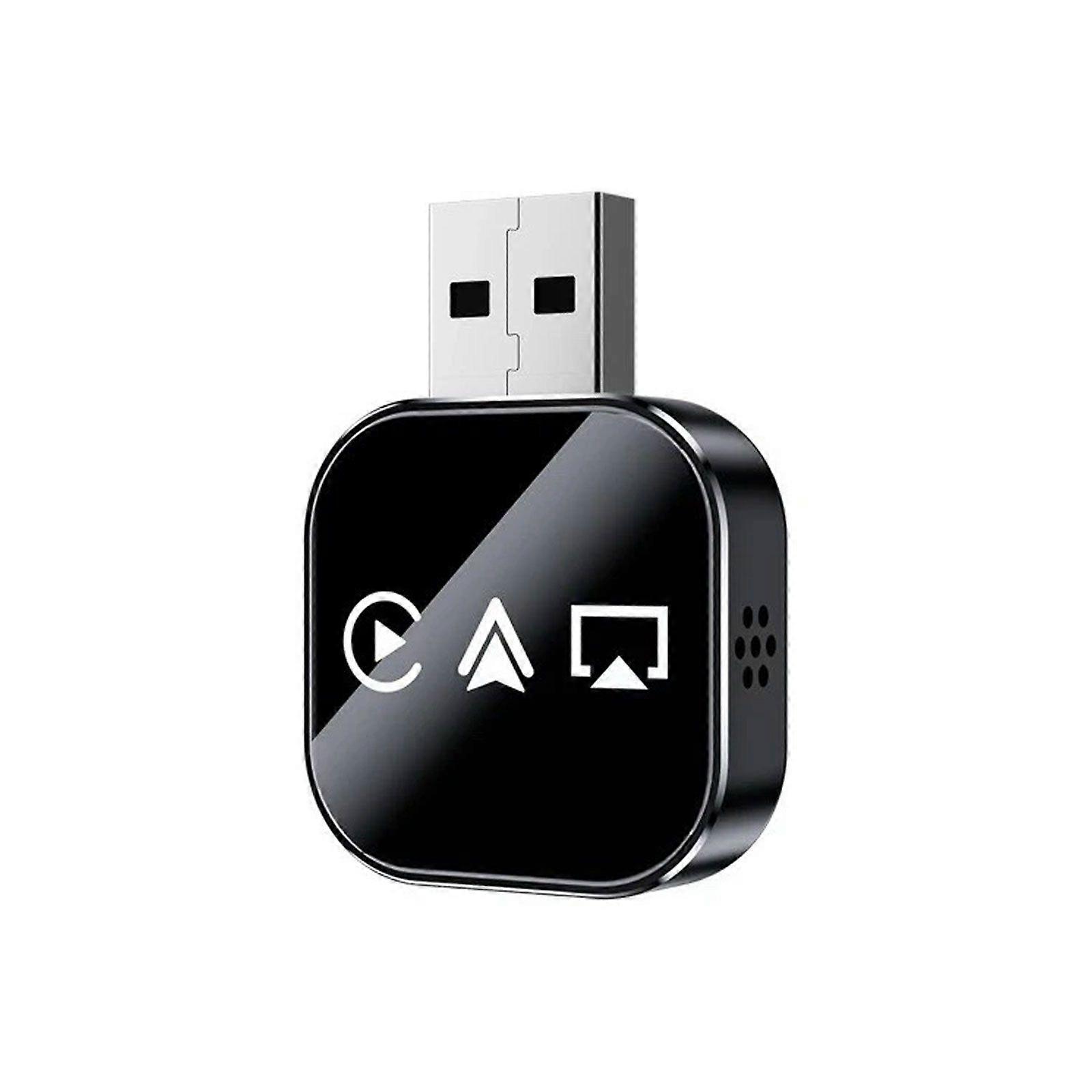 Wireless CarPlay Android Auto Mirror Link Adapter BT5.0 USB Plug & Play for Car