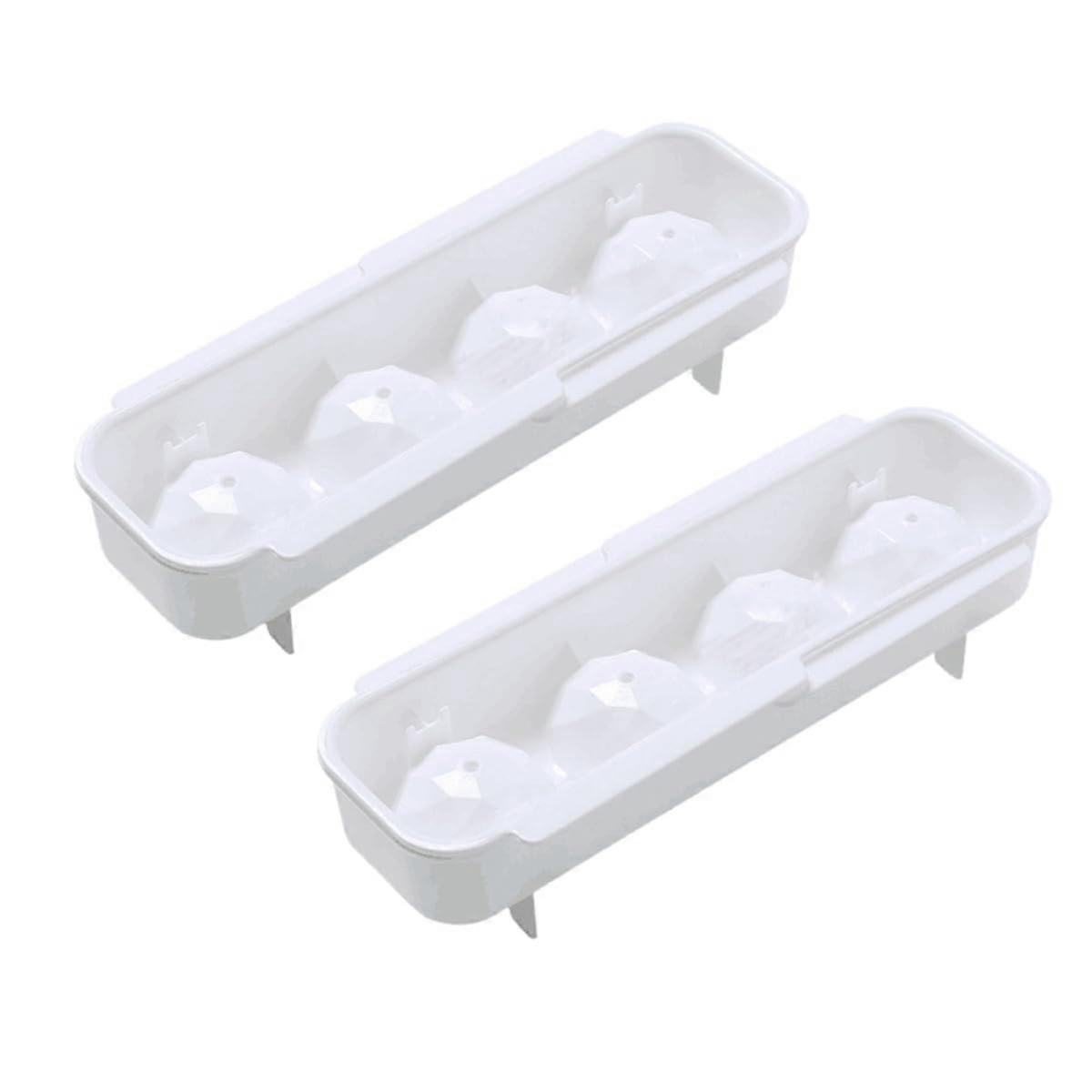 Ice Ball Maker Set, Leakproof Plastic Ice Sphere Mold with Lid for Whiskey, Cocktails and Parties