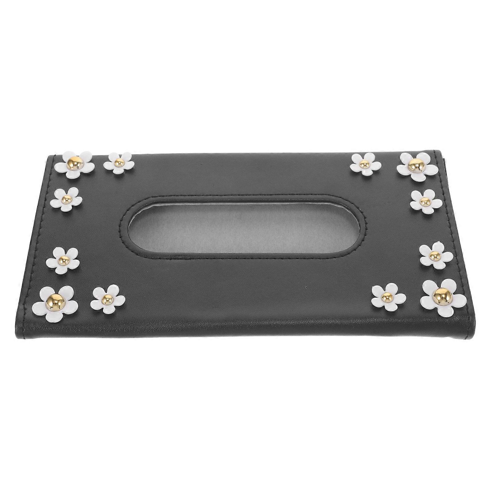 Visor Tissue Holder Black for Tissues Use 4Pcs Car Interior Accessory